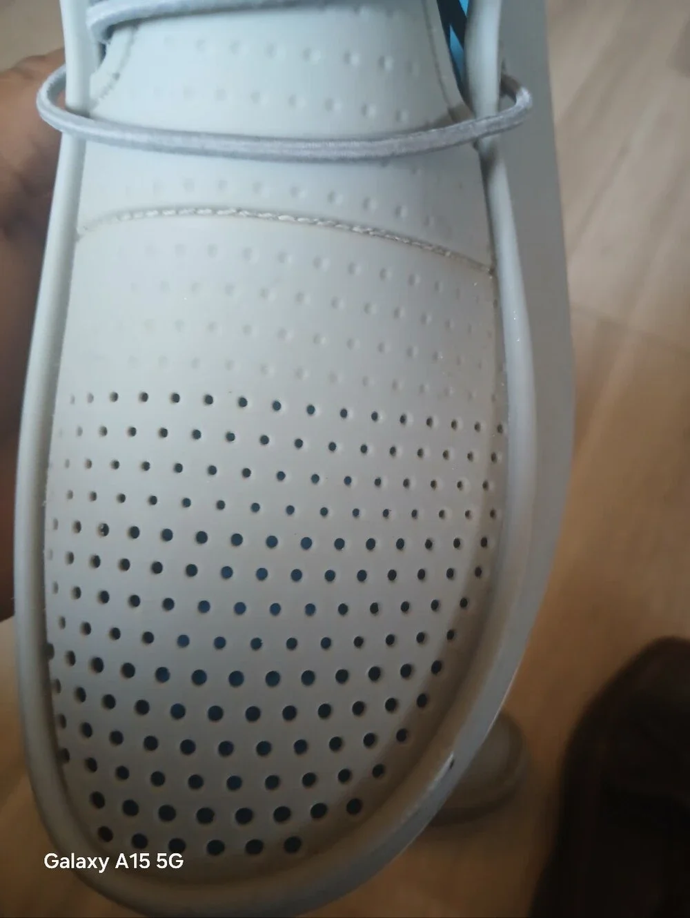Reef Men's Perforated Slip-On Loafers in Light Gray with Blue Lining